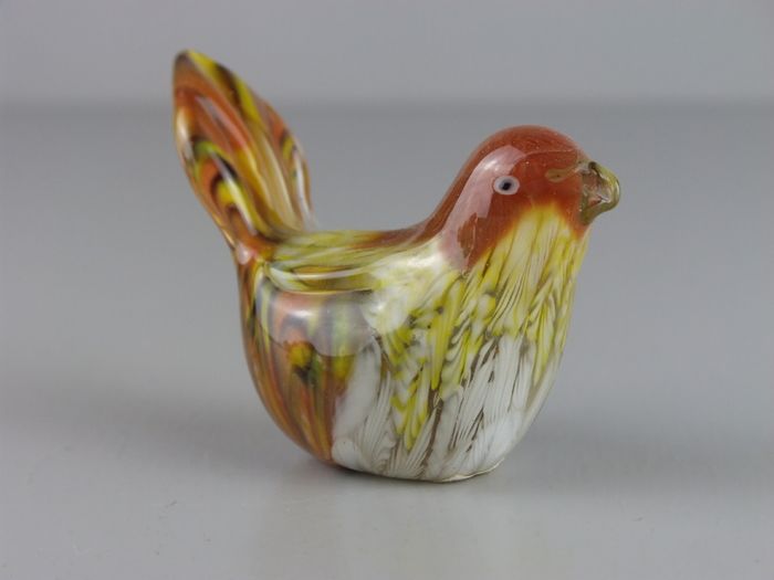 Glass Bird Figurine Ornament Paperweight 7cm