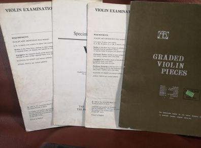 Violin Exam papers, sight reading and method book, Grade 1-5