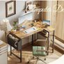 Small L Shaped Desk with Power Outlets,100 cm L Computer Corner Desk Image 7