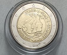Malta 2 Euro Base Metals Circulated Coin 2022 - United Nations - Women, Peace, and Security
