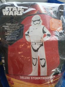 Star Wars Stormtrooper 7 to 8 years Halloween costume Jumpsuit with padded chest and plastic mask