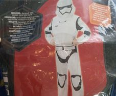 Star Wars Stormtrooper 7 to 8 years Halloween costume Jumpsuit with padded chest and plastic mask