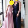 Pink Satin Debs dress Image 2
