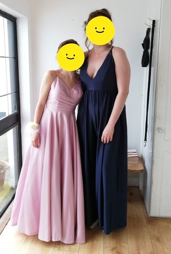 Pink Satin Debs dress