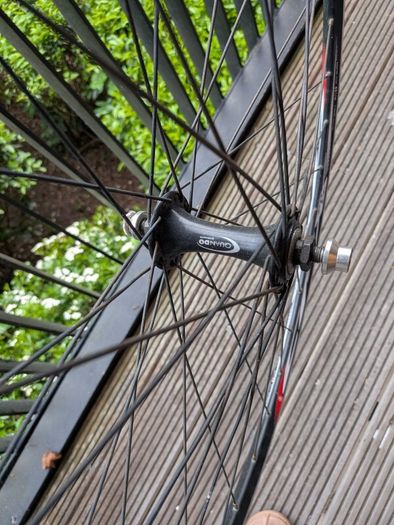 700c Road Bike Front Wheel - Black Rim - Quick Release