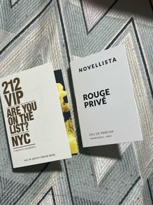 212 vip by Carolina Herrera and novellista rouge prive perfume sample