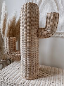 Wicker Cactus Decorative Piece