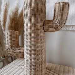 Wicker Cactus Decorative Piece