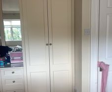 Solid cream wardrobe and dressing table