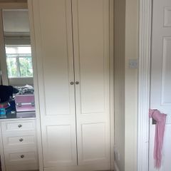 Solid cream wardrobe and dressing table