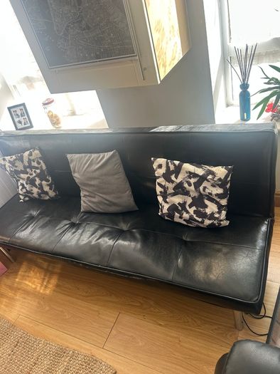 Black Faux Leather