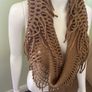 Olive green knitted scarf/snood Image 2