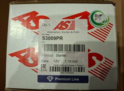 Starter Motor - Brand New 1.1 kW, 12V