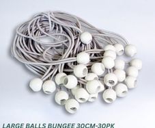 Large white bungee ball Ties 30cm ( 30 pk )