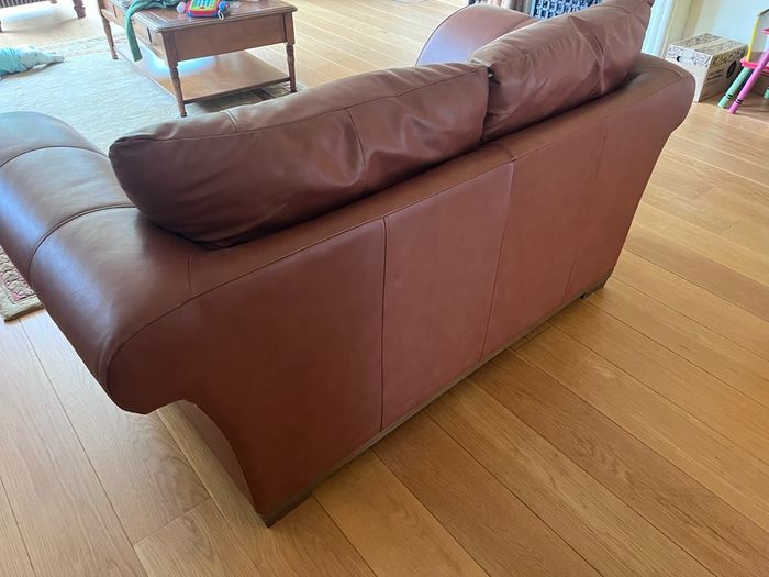 two seater italian leather sofa