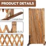 2Pack Expanding Trellis Fence Panels Garden Wood Extendable Fence Length 34-160cm Freestanding Foldable Wooden Screen Panel for Indoor Outdoor Garden Yard Pet 80cm Height Image 3