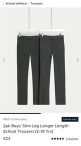 M&S Boys School Trousers - extra length
