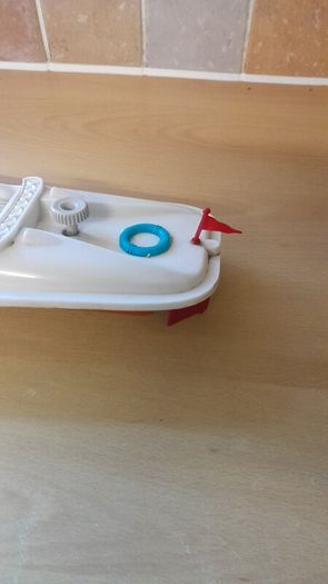 vintage 1970s wind up speed boat made in west Germany.