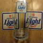 Guinness Light pint glass and beer mats
