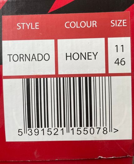 Red Back | Hardwearing Footwear | Safety Shoes| Tornado | Honey | Size 11 (46) | Brand New