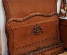 Antique French Oak Double Bed