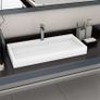 Wash Basin 100x46x11 cm Mineral Cast/Marble Cast White Image 8