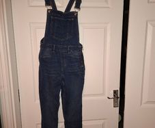 H&M long stretch, skinny fit dungarees for women, size 8
