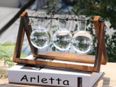 BRAND NEW Creative Glass Tabletop Plant Bonsai Hydroponic Plant Terrarium Transparent Vase Wooden Frame vase decoration Decor flower vase