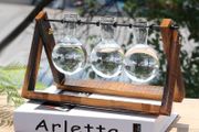 BRAND NEW Creative Glass Tabletop Plant Bonsai Hydroponic Plant Terrarium Transparent Vase Wooden Frame vase decoration Decor flower vase