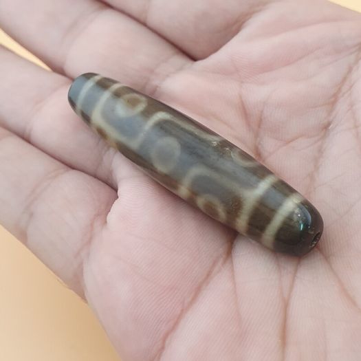 Himalayan 9 Eyes Tibetan Agate Dzi Bead Amulet Pendant