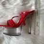 Red Platform Stiletto Sandals / Heels Image 5