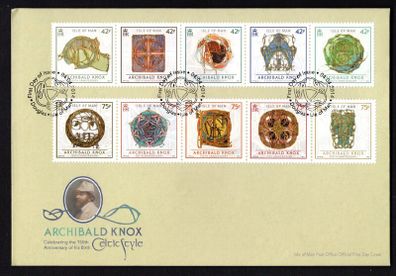 2014 Isle of Man 50th Birth Anniversary of Archibald Know artist and designer Commemorative Stamps First Day Cover (FDC)