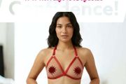 The Trinity Strapped Bralette  Scarlet Red