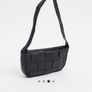 ASOS design 90s mini shoulder bag black weave design Image 2