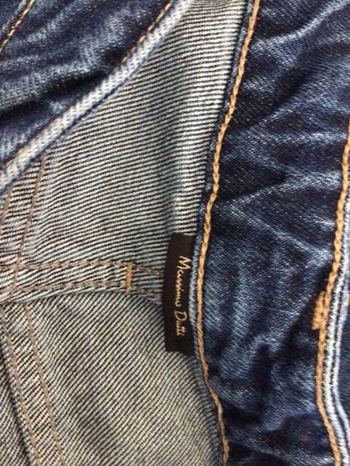 Massimo Dutti Ladies dark blue denim Straight wide Leg Jeans Eu 40 Uk 12 includes postage