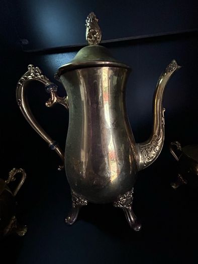 Antique Gold Plated Teapot Set
