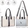Brand New Laptop Bag Women 15.6 Inch, Laptop Handbag Water-Repellent Canvas Shoulder Bag, Image 2