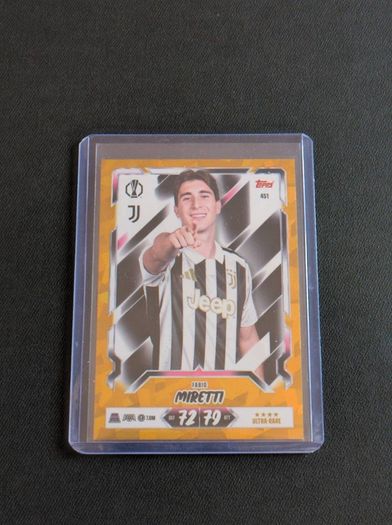 Fabio Miretti Juventus Ultra-rare Gold Parallel Topps Match Attax 20th Anniversary 2026/27