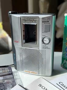 Vintage Sony TCM-200DV Cassette-Corder Voice Recorder - Complete Boxed w/ TDK Tape