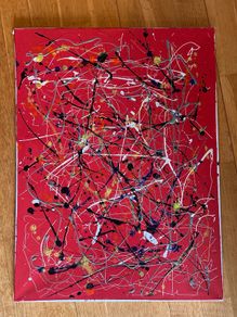 Abstract Expressionist Painting / Jackson Pollock Style / Berlin Find