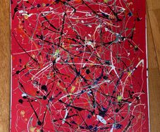 Abstract Expressionist Painting / Jackson Pollock Style / Berlin Find