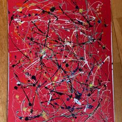 Abstract Expressionist Painting / Jackson Pollock Style / Berlin Find