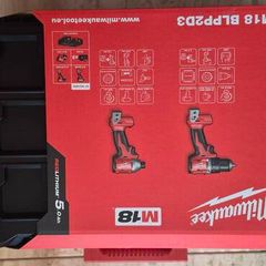 Milwaukee M18BLPP2D3-503P Twin Pack includes a powerful M18 Brushless Combi Drill (M18 BLPD2)