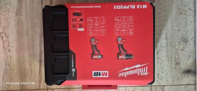 Milwaukee M18BLPP2D3-503P Twin Pack includes a powerful M18 Brushless Combi Drill (M18 BLPD2)