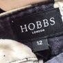 Hobbs Navy Blue & White Full  Linen Skirt Uk 12 including postage Image 3