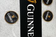 guinness rubber bar runner and coasters