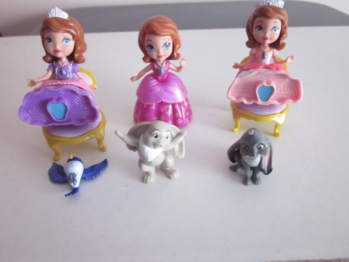 Disney Three Sofia Mattel Action Figure Dolls 3.25"