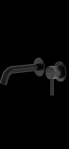Aqualla Kyloe Wall Mounted basin mixer matt black
