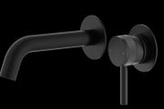 Aqualla Kyloe Wall Mounted basin mixer matt black