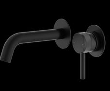 Aqualla Kyloe Wall Mounted basin mixer matt black